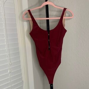 Young and reckless reversible high rise one piece swimsuit small